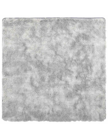Tappeto Shaggy a Pelo Lungo NAVARRA Grigio Chiaro 200x200 cm