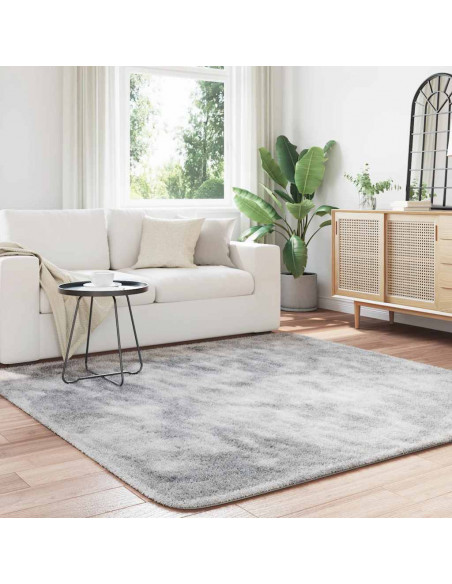 Tappeto Shaggy a Pelo Lungo NAVARRA Grigio Chiaro 200x200 cm