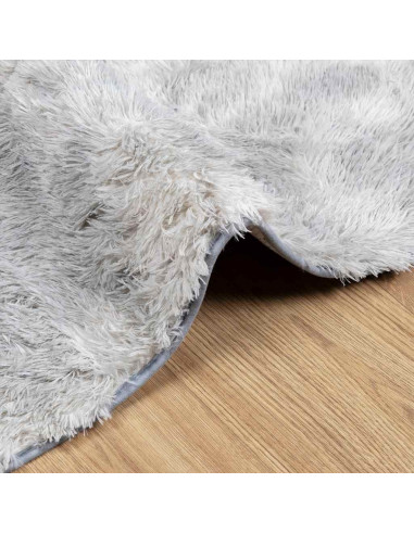 Tappeto Shaggy a Pelo Lungo NAVARRA Grigio Chiaro 200x200 cm
