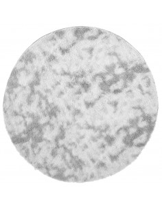 Tappeto Shaggy a Pelo Lungo NAVARRA Grigio Chiaro 200x200 cm 2