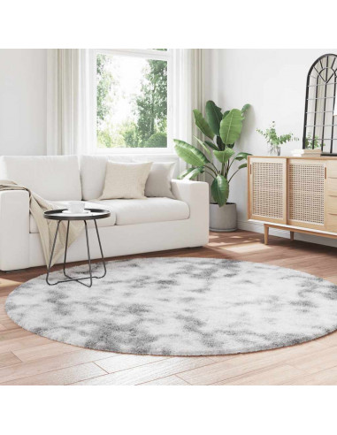 Tappeto Shaggy a Pelo Lungo NAVARRA Grigio Chiaro 200x200 cm