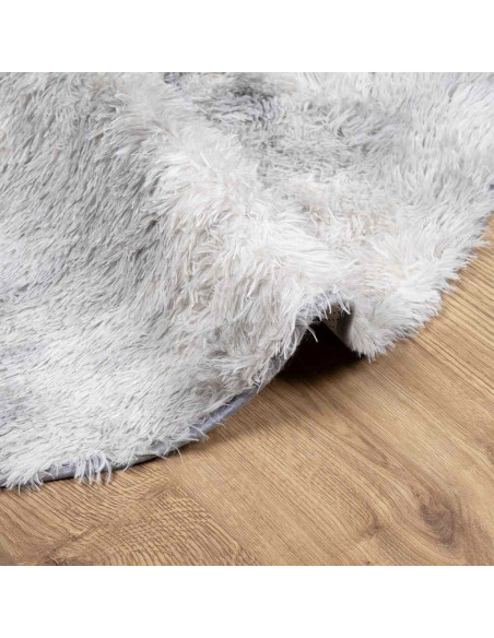 Tappeto Shaggy a Pelo Lungo NAVARRA Grigio Chiaro 240x240 cm