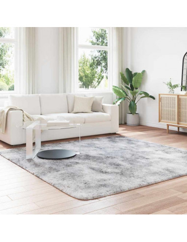 Tappeto Shaggy a Pelo Lungo NAVARRA Grigio Chiaro 240x240 cm