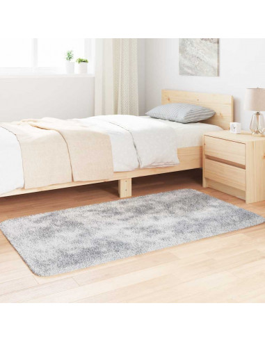 Tappeto Shaggy a Pelo Lungo NAVARRA Grigio Chiaro 80x150 cm