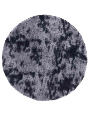 Tappeto Shaggy a Pelo Lungo NAVARRA Grigio Scuro 100x100 cm