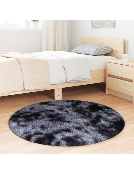 Tappeto Shaggy a Pelo Lungo NAVARRA Grigio Scuro 100x100 cm