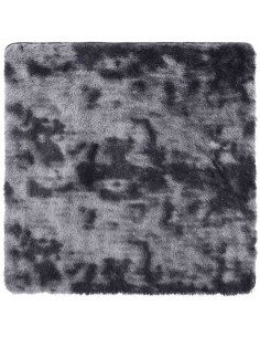 Tappeto Shaggy a Pelo Lungo NAVARRA Grigio Scuro 120x120 cm 2