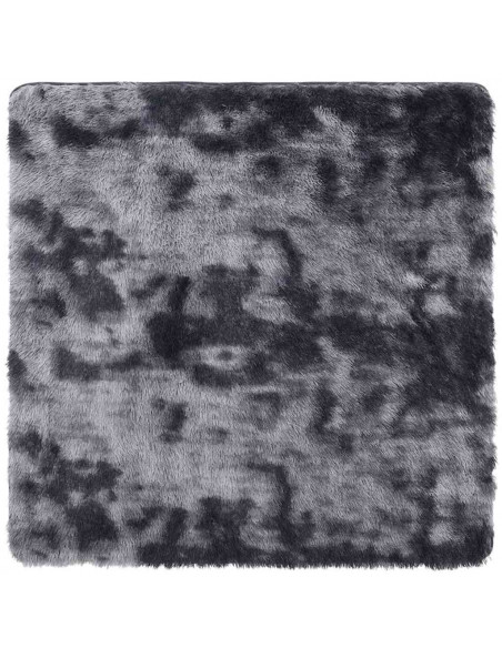Tappeto Shaggy a Pelo Lungo NAVARRA Grigio Scuro 120x120 cm