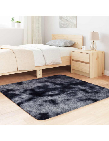 Tappeto Shaggy a Pelo Lungo NAVARRA Grigio Scuro 120x120 cm