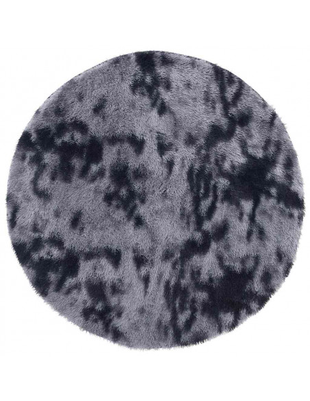 Tappeto Shaggy a Pelo Lungo NAVARRA Grigio Scuro 120x120 cm