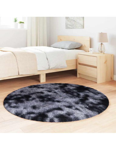 Tappeto Shaggy a Pelo Lungo NAVARRA Grigio Scuro 120x120 cm