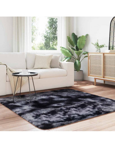 Tappeto Shaggy a Pelo Lungo NAVARRA Grigio Scuro 160x160 cm