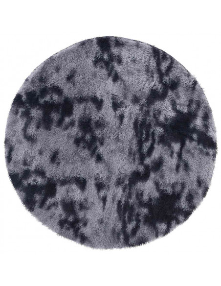 Tappeto Shaggy a Pelo Lungo NAVARRA Grigio Scuro 160x160 cm