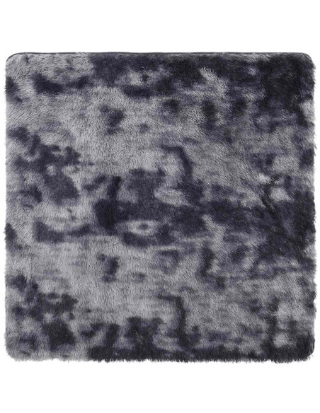 Tappeto Shaggy a Pelo Lungo NAVARRA Grigio Scuro 200x200 cm
