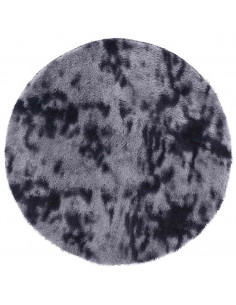 Tappeto Shaggy a Pelo Lungo NAVARRA Grigio Scuro 200x200 cm 2