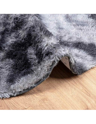 Tappeto Shaggy a Pelo Lungo NAVARRA Grigio Scuro 200x200 cm