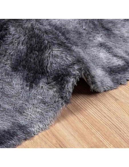 Tappeto Shaggy a Pelo Lungo NAVARRA Grigio Scuro 200x290 cm