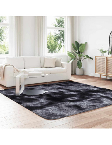 Tappeto Shaggy a Pelo Lungo NAVARRA Grigio Scuro 240x240 cm