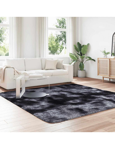 Tappeto Shaggy a Pelo Lungo NAVARRA Grigio Scuro 240x240 cm