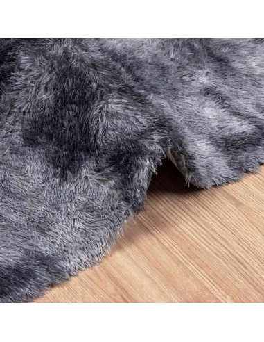 Tappeto Shaggy a Pelo Lungo NAVARRA Grigio Scuro 80x150 cm