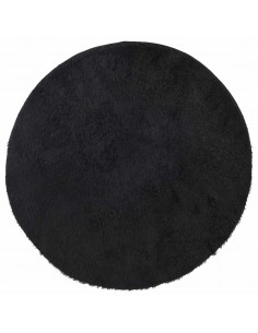 Tappeto Shaggy a Pelo Lungo NAVARRA Nero 120x120 cm poliestere 2