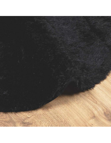 Tappeto Shaggy a Pelo Lungo NAVARRA Nero 120x120 cm poliestere
