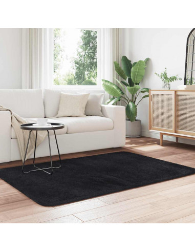 Tappeto Shaggy a Pelo Lungo NAVARRA Nero 120x170 cm poliestere