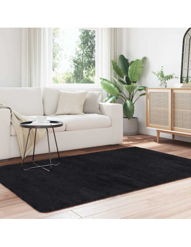 Tappeto Shaggy a Pelo Lungo NAVARRA Nero 130x200 cm poliestere