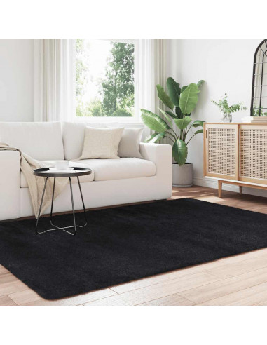 Tappeto Shaggy a Pelo Lungo NAVARRA Nero 160x230 cm poliestere