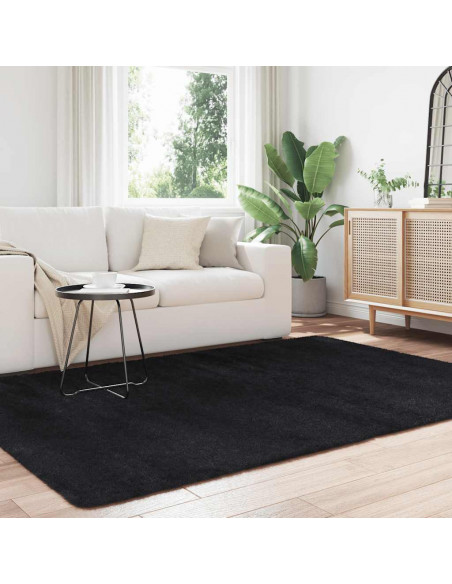 Tappeto Shaggy a Pelo Lungo NAVARRA Nero 160x230 cm poliestere