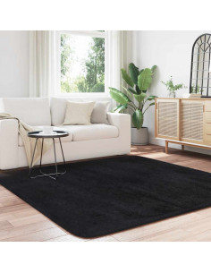 Tappeto Shaggy a Pelo Lungo NAVARRA Nero 200x200 cm poliestere 2