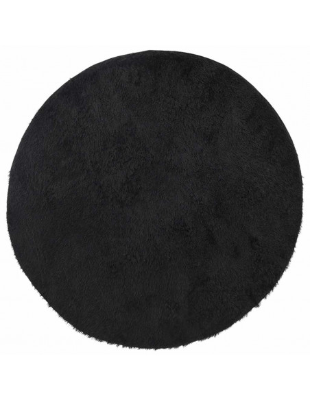 Tappeto Shaggy a Pelo Lungo NAVARRA Nero 200x200 cm poliestere