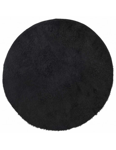 Tappeto Shaggy a Pelo Lungo NAVARRA Nero 240x240 cm poliestere