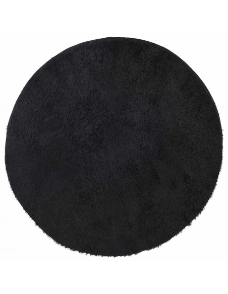 Tappeto Shaggy a Pelo Lungo NAVARRA Nero 240x240 cm poliestere