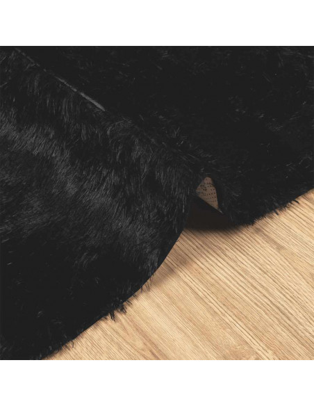 Tappeto Shaggy a Pelo Lungo NAVARRA Nero 240x240 cm poliestere