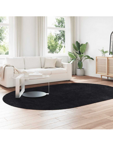 Tappeto Shaggy a Pelo Lungo NAVARRA Nero 300x200 cm poliestere