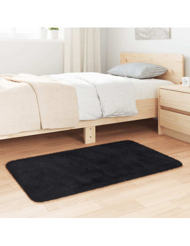 Tappeto Shaggy a Pelo Lungo NAVARRA Nero 60x100 cm poliestere