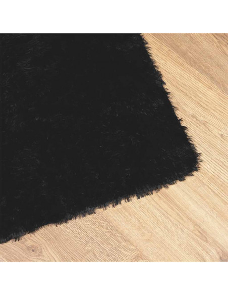 Tappeto Shaggy a Pelo Lungo NAVARRA Nero 60x100 cm poliestere