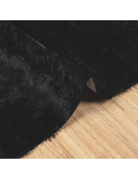 Tappeto Shaggy a Pelo Lungo NAVARRA Nero 80x150 cm poliestere