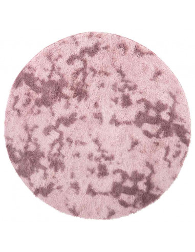 Tappeto Shaggy a Pelo Lungo NAVARRA Rosa Antico 100x100cm