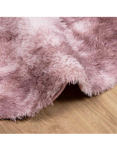 Tappeto Shaggy a Pelo Lungo NAVARRA Rosa Antico 100x100cm