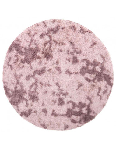 Tappeto Shaggy a Pelo Lungo NAVARRA Rosa Antico 120x120cm