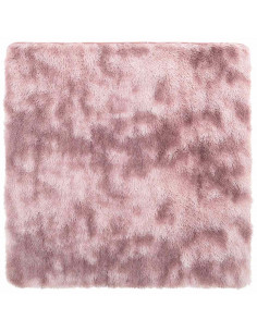 Tappeto Shaggy a Pelo Lungo NAVARRA Rosa Antico 160x160cm 2