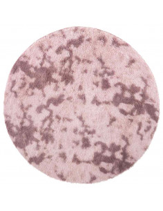 Tappeto Shaggy a Pelo Lungo NAVARRA Rosa Antico 160x160cm 2