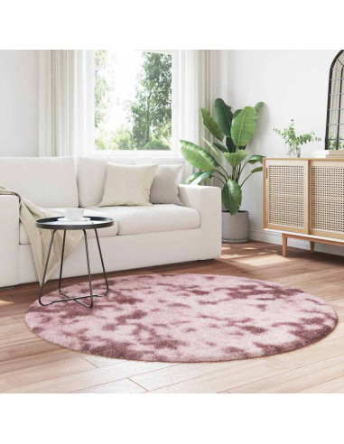 Tappeto Shaggy a Pelo Lungo NAVARRA Rosa Antico 160x160cm