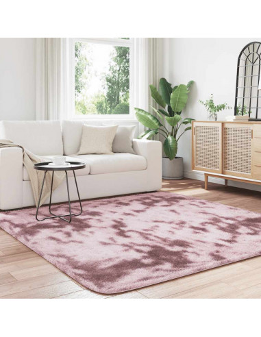 Tappeto Shaggy a Pelo Lungo NAVARRA Rosa Antico 200x200cm