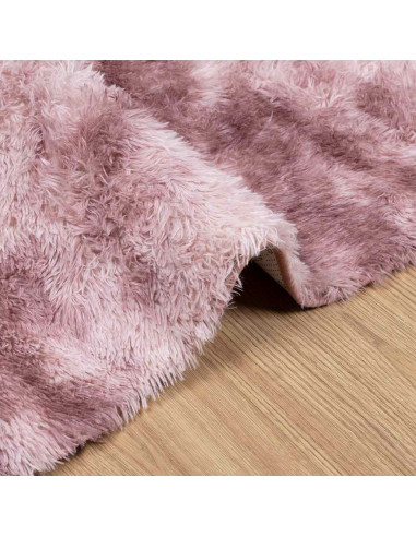 Tappeto Shaggy a Pelo Lungo NAVARRA Rosa Antico 200x200cm