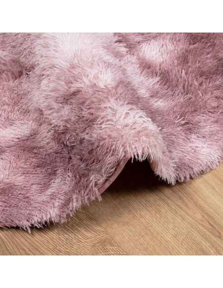 Tappeto Shaggy a Pelo Lungo NAVARRA Rosa Antico 200x200cm