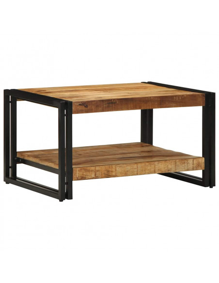 Tavolino 70x50x38 cm in Legno Massello di Mango Grezzo