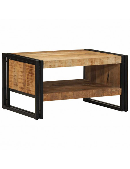 Tavolino 70x50x38 cm in Legno Massello di Mango Grezzo